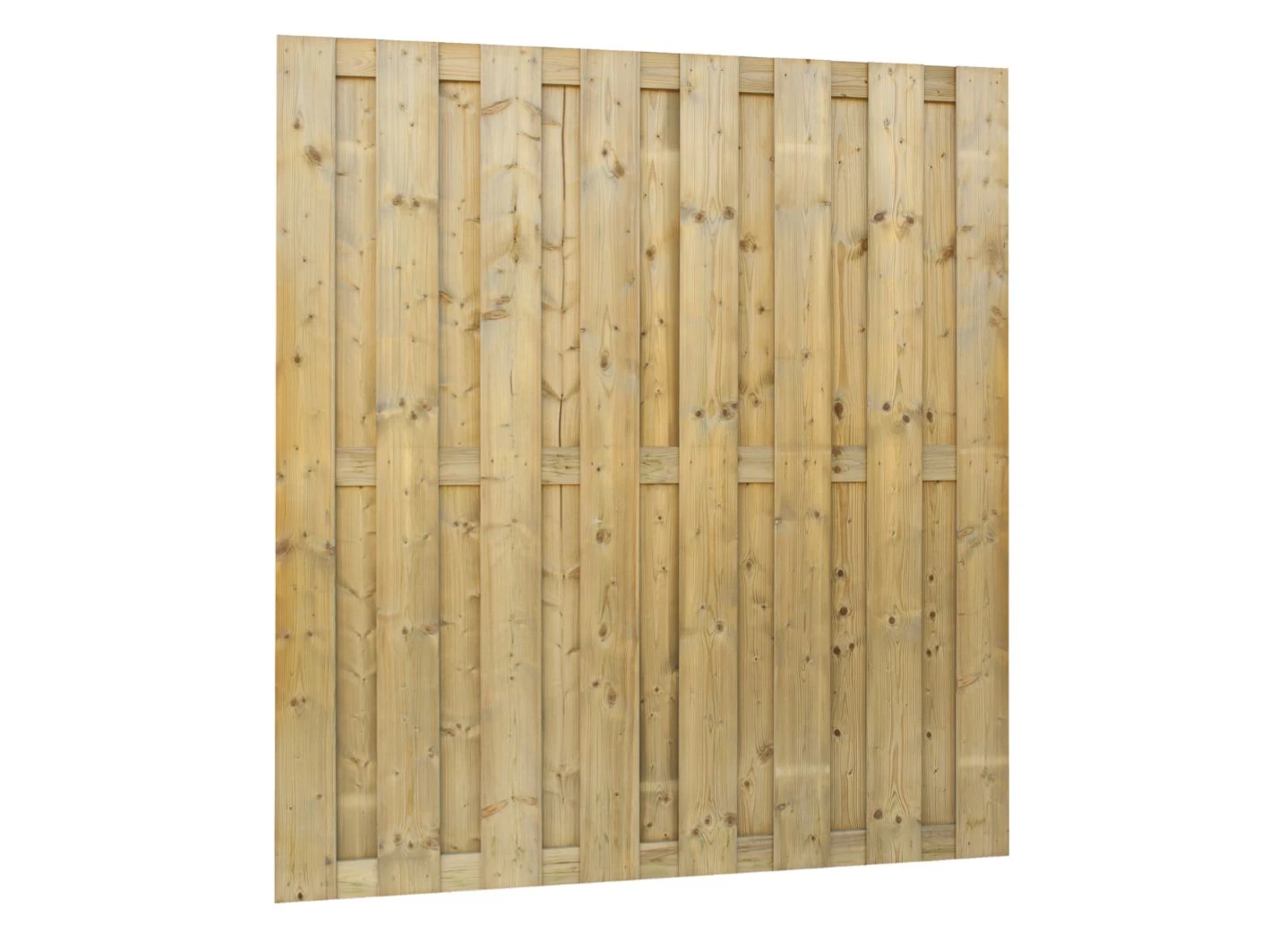 Vuren Schutting 18-planks Geschaafd Groen Geïmpregneerd 200 x 180 cm - Afbeelding 1